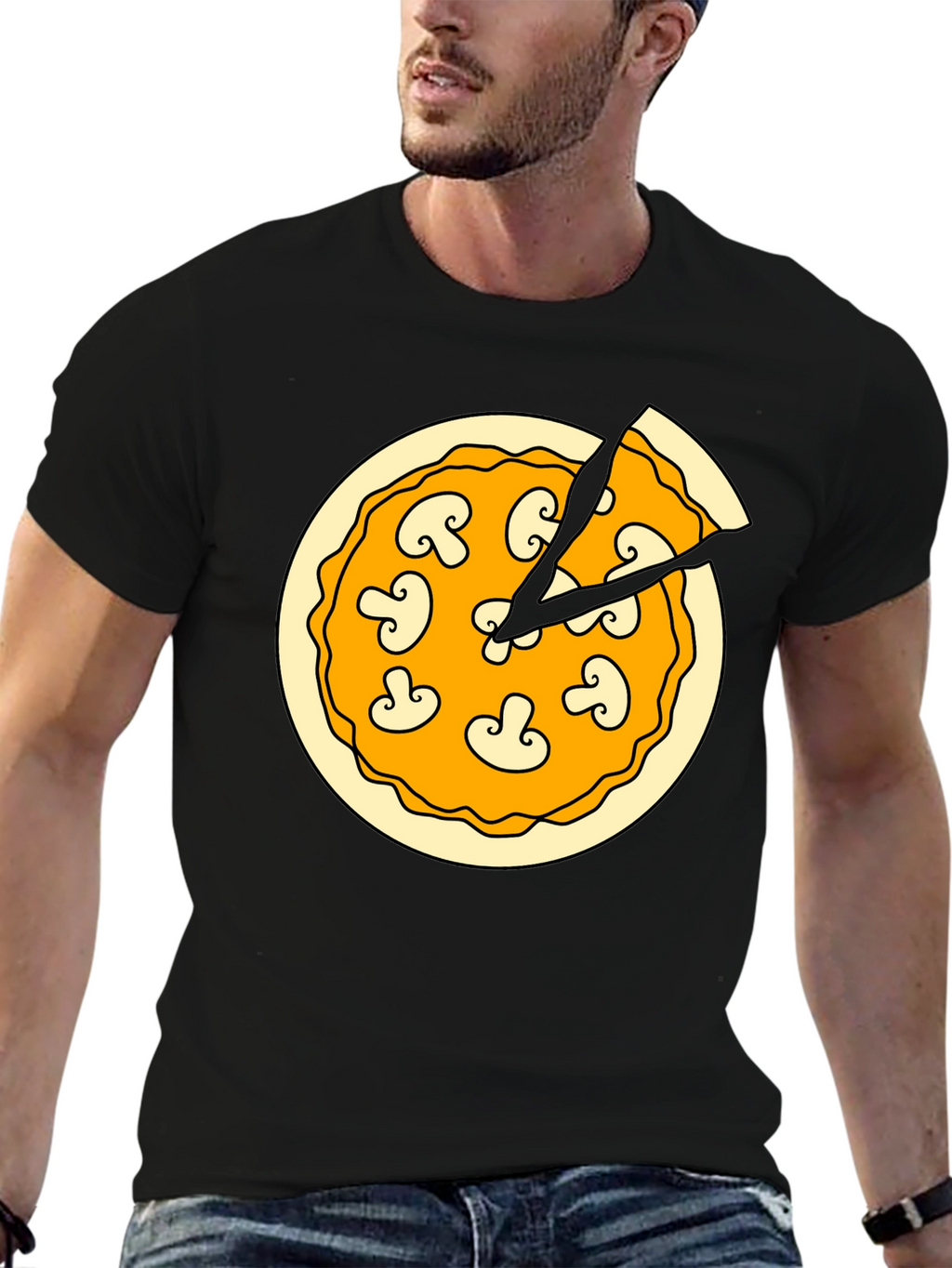 Pizza Time T-Shirt - Black Graphic Tee