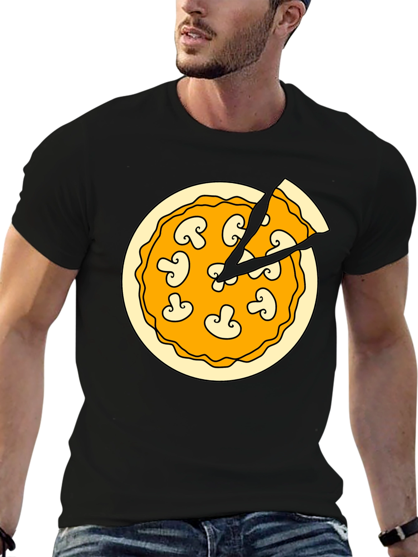 Pizza Time T-Shirt - Black Graphic Tee