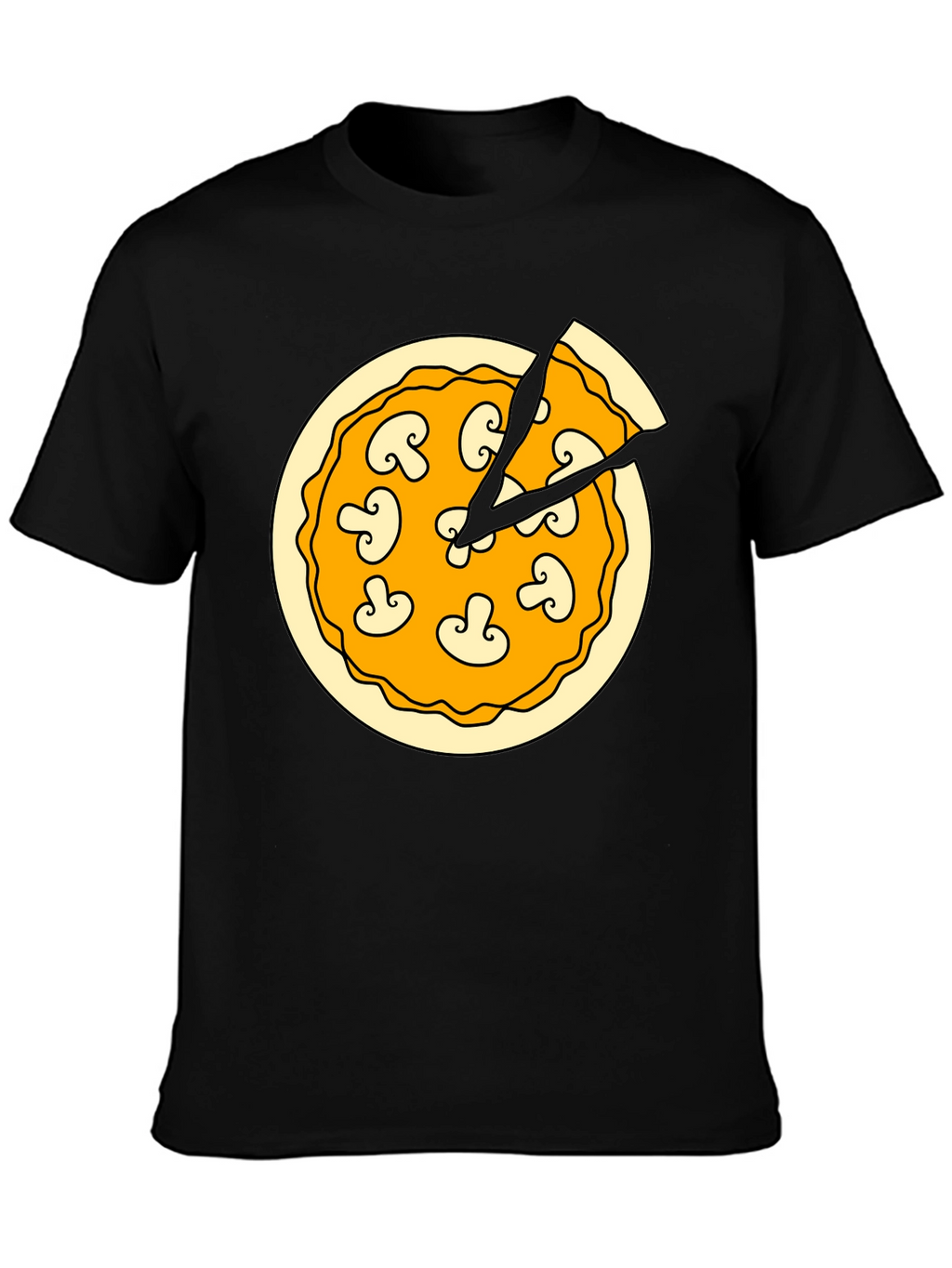 Pizza Time T-Shirt - Black Graphic Tee