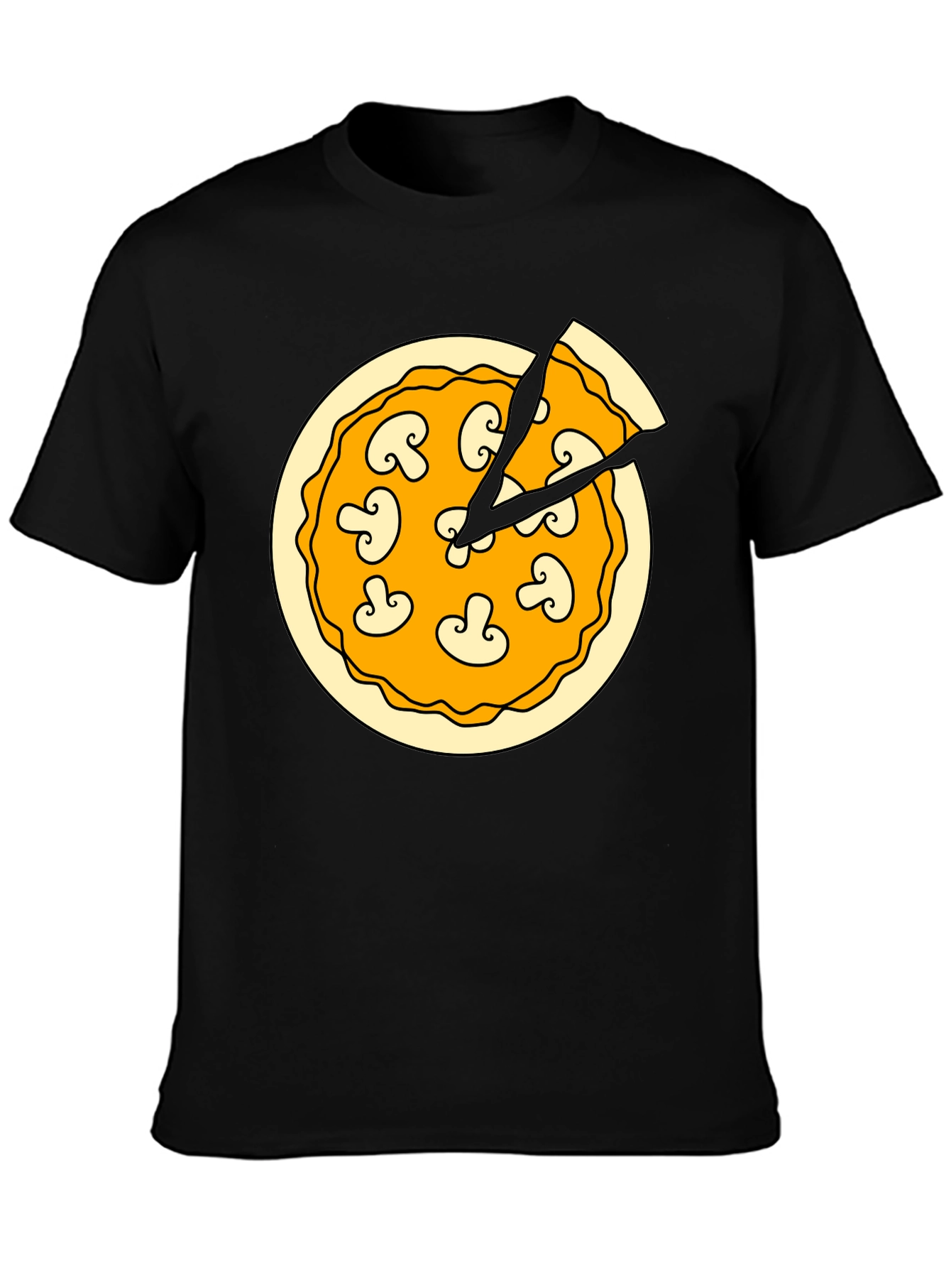 Pizza Time T-Shirt - Black Graphic Tee