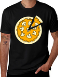 Pizza Time T-Shirt - Black Graphic Tee