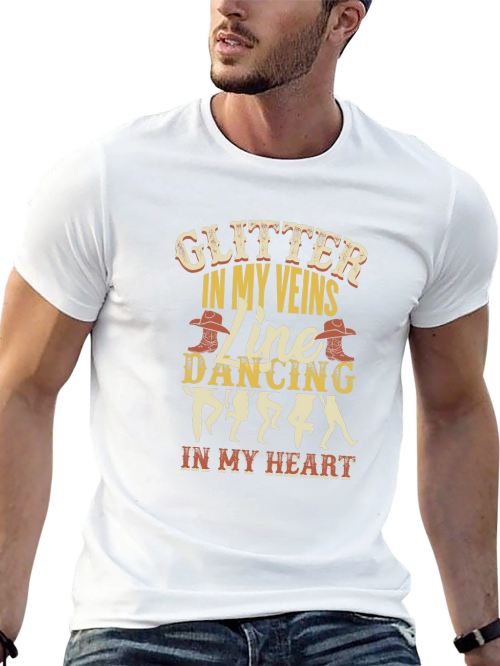 Glitter In My Veins Line Dancing T-Shirt