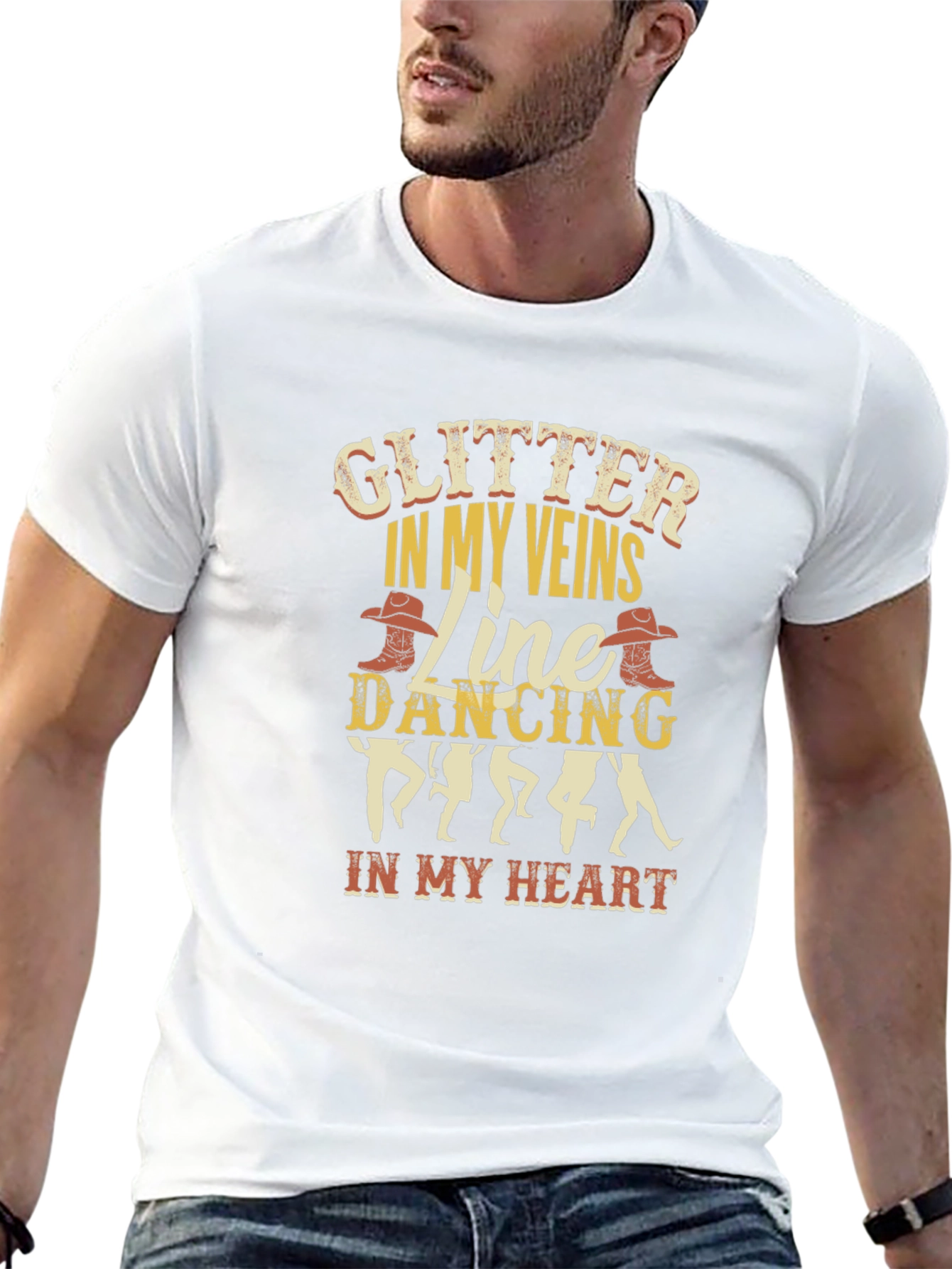 Glitter In My Veins Line Dancing T-Shirt