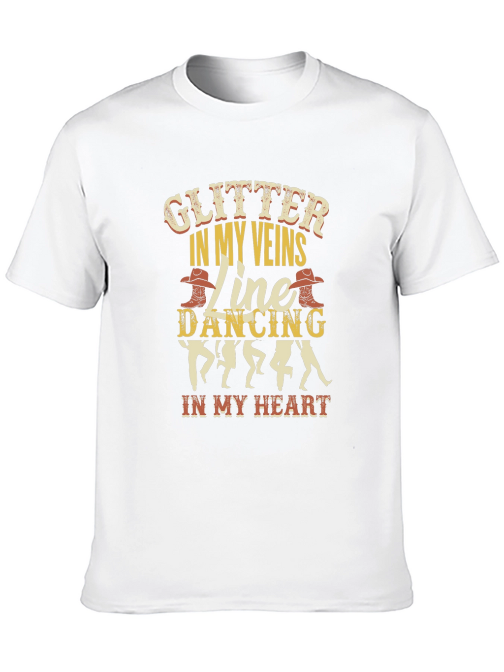 Glitter In My Veins Line Dancing T-Shirt