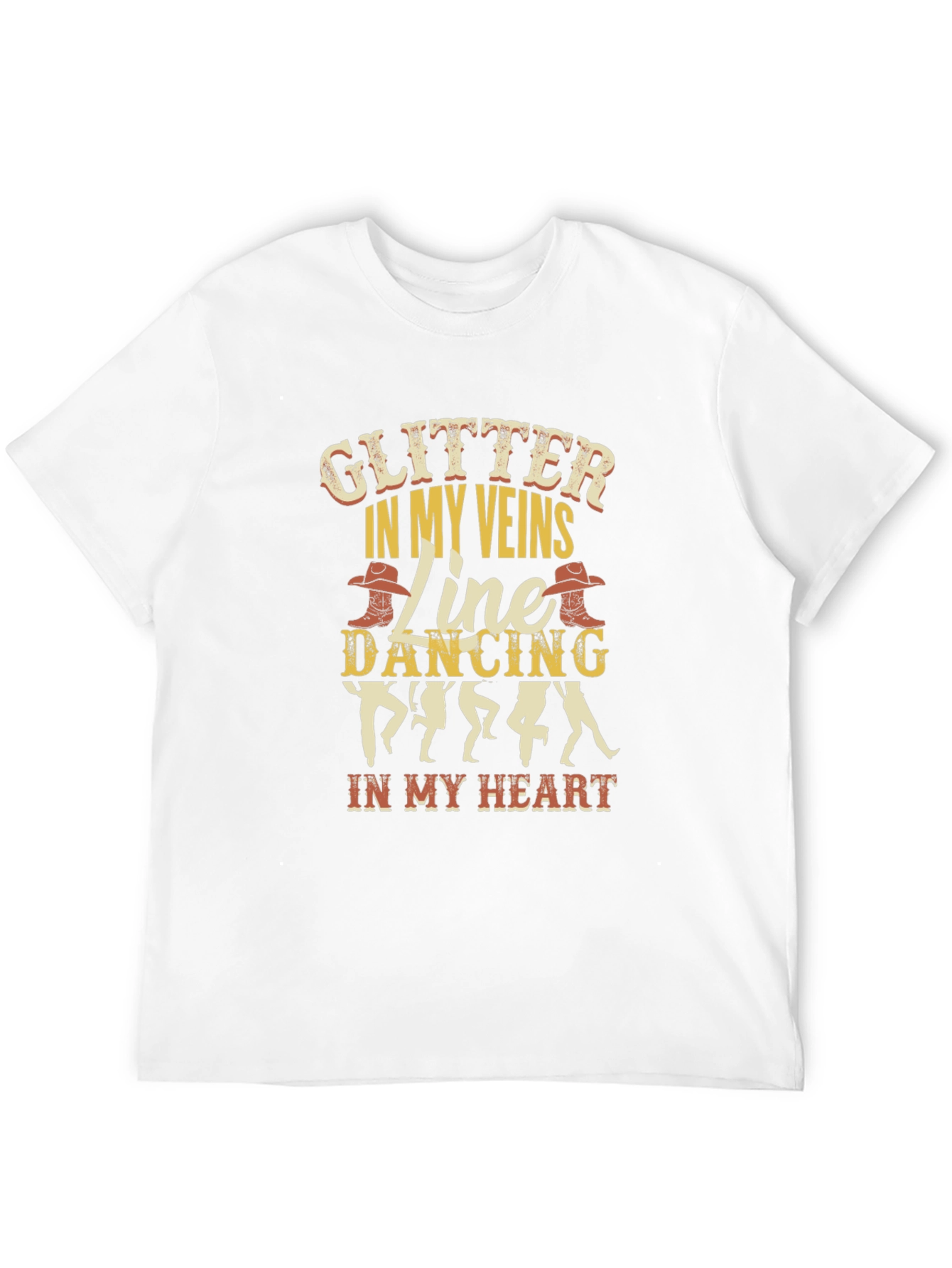 Glitter In My Veins Line Dancing T-Shirt