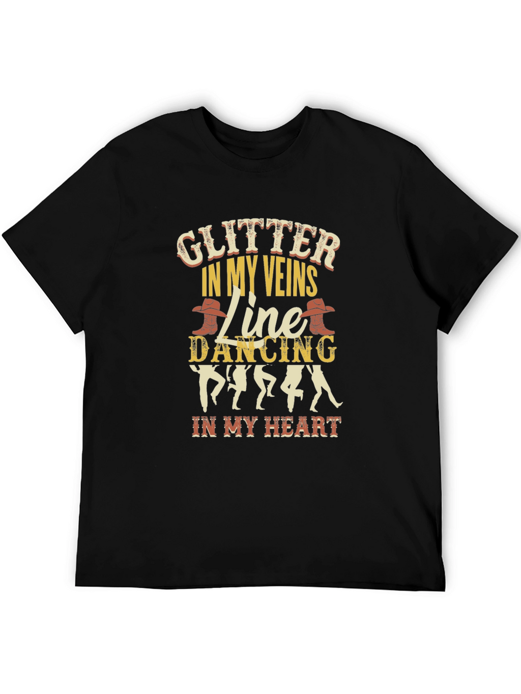 Glitter In My Veins Line Dancing T-Shirt
