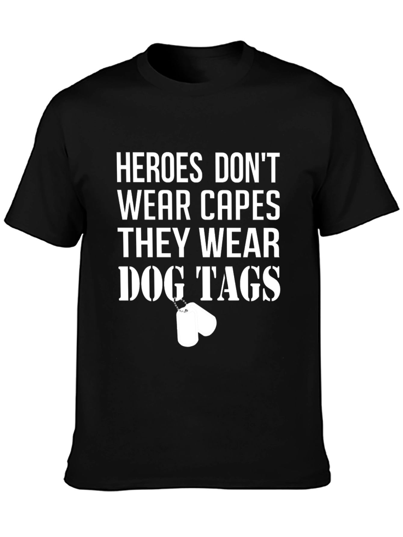 Heroes Dog Tags Graphic T-Shirt