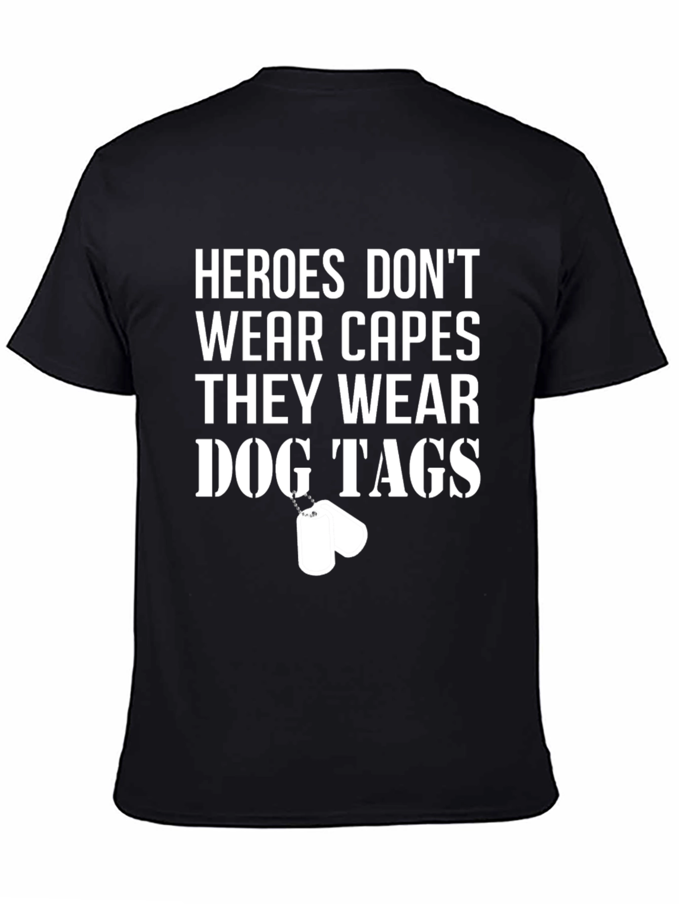 Heroes Dog Tags Graphic T-Shirt