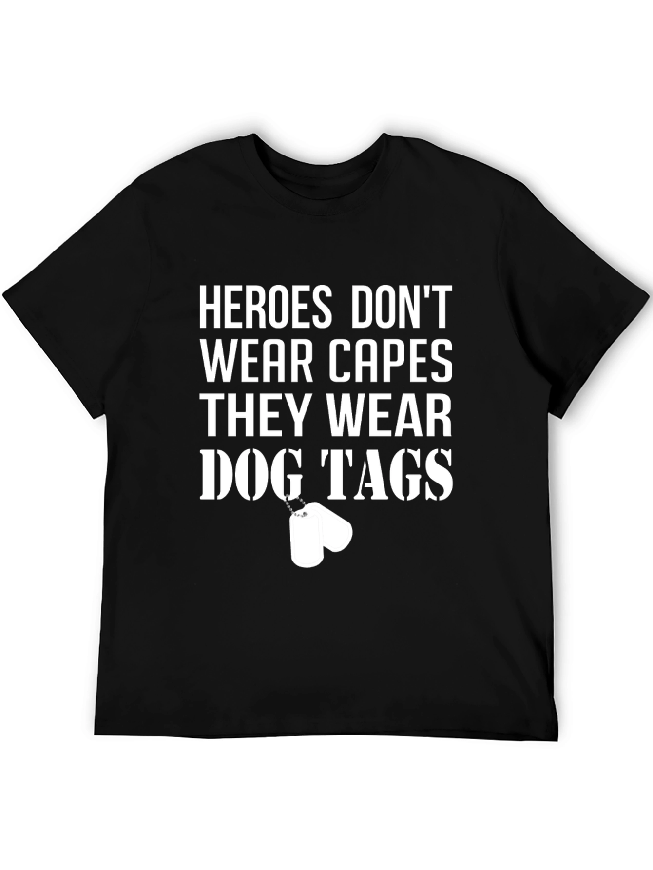 Heroes Dog Tags Graphic T-Shirt
