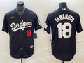 Men's Los Angeles Dodgers Yoshinobu Yamamoto #18 Black Replica Game Jerseys