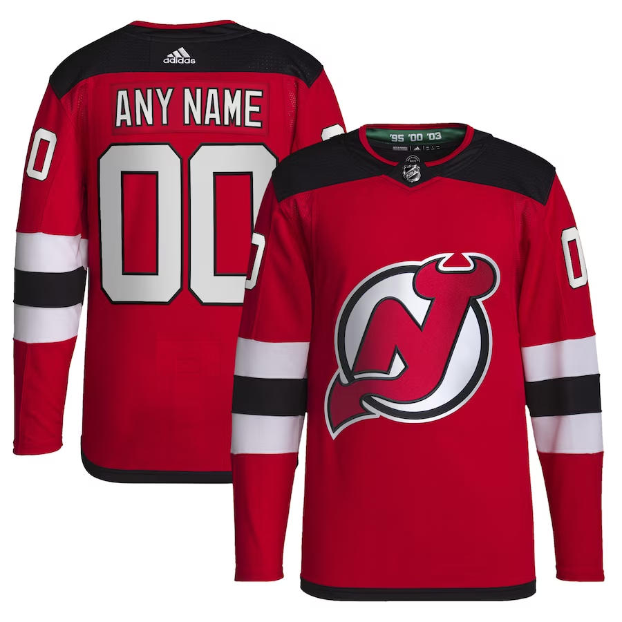 Men's New Jerseys Devils Red Custom Team Player Jerseys