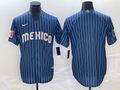 Men's 2023 World Baseball Classic Mexico Navy Blank Jerseys