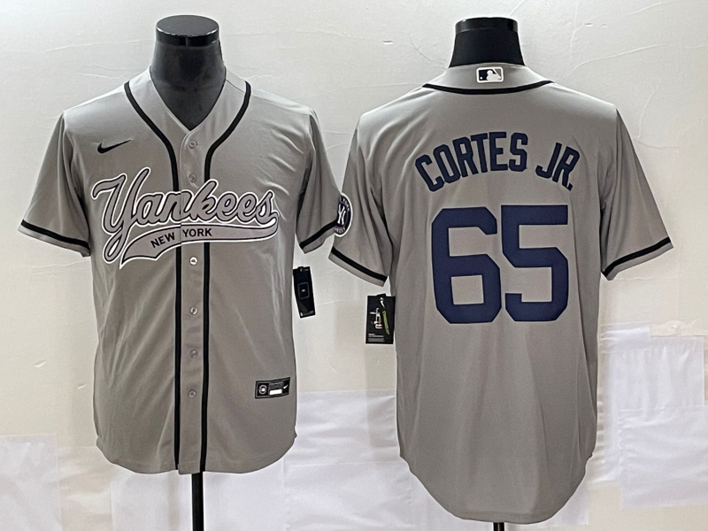 Men's New York Yankees Nestor Cortes Jr. #65 Gray Player Jerseys Joint Edition