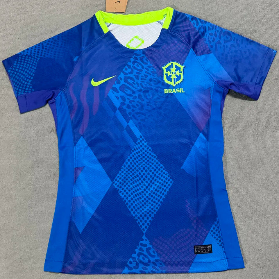 2025/26 Brazil Away Blue Women Soccer Jersey 女 Front