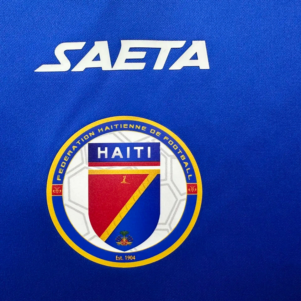 2026/27 Haiti Home Blue Fans Soccer Jersey 海地 (Have Right Patch 有右臂章 白底黑字） Detail 4