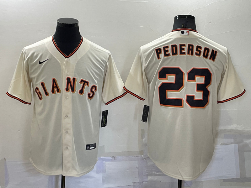 Men's San Francisco Giants Joc Pederson #23 Beige Replica Baseball Jerseys