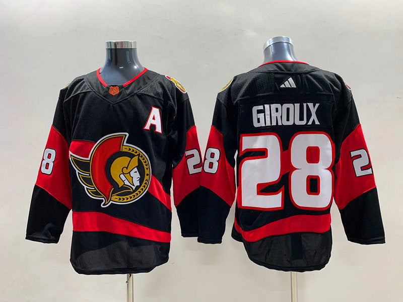 Men's Ottawa Senators Claude Giroux #28 Black Player Game Jerseys