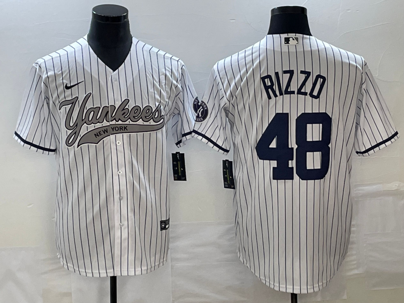 Men's New York Yankees Anthony Rizzo #48 White Player Jerseys Joint Edition
