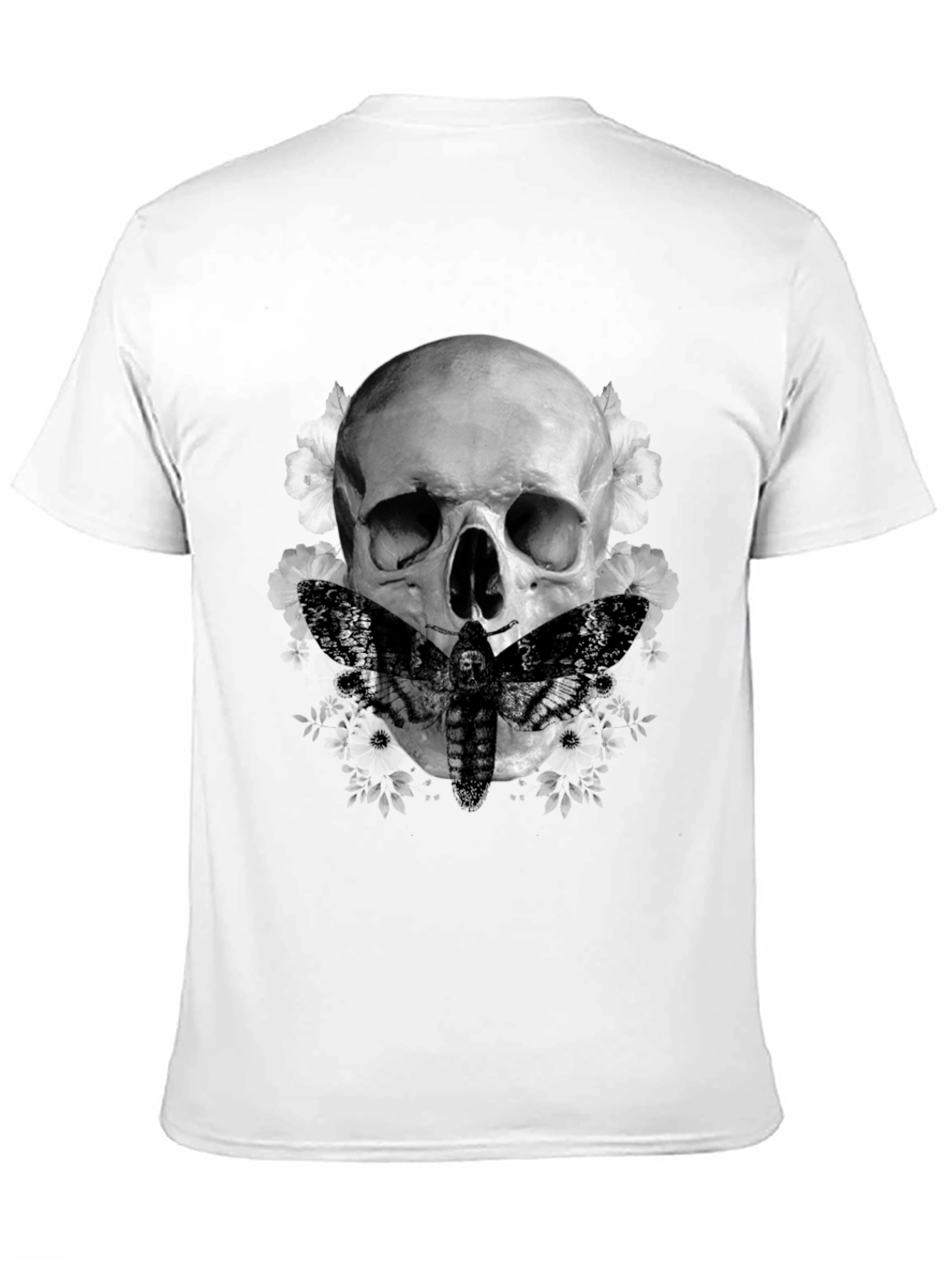 Skull & Moth Graphic Tee - Dark Aesthetic