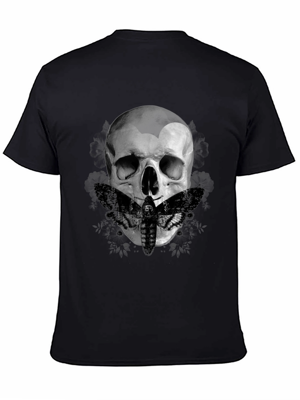Skull & Moth Graphic Tee - Dark Aesthetic