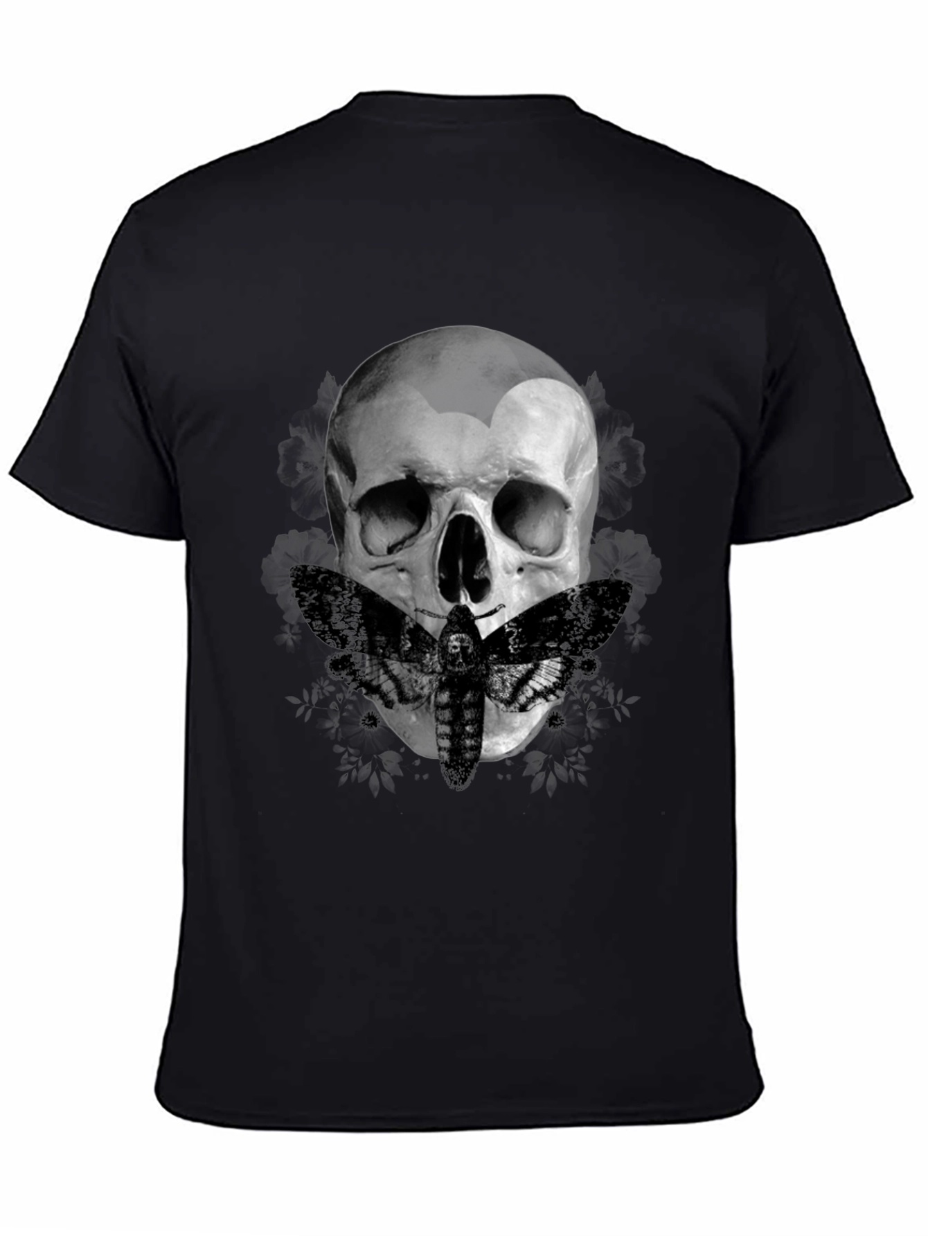 Skull & Moth Graphic Tee - Dark Aesthetic