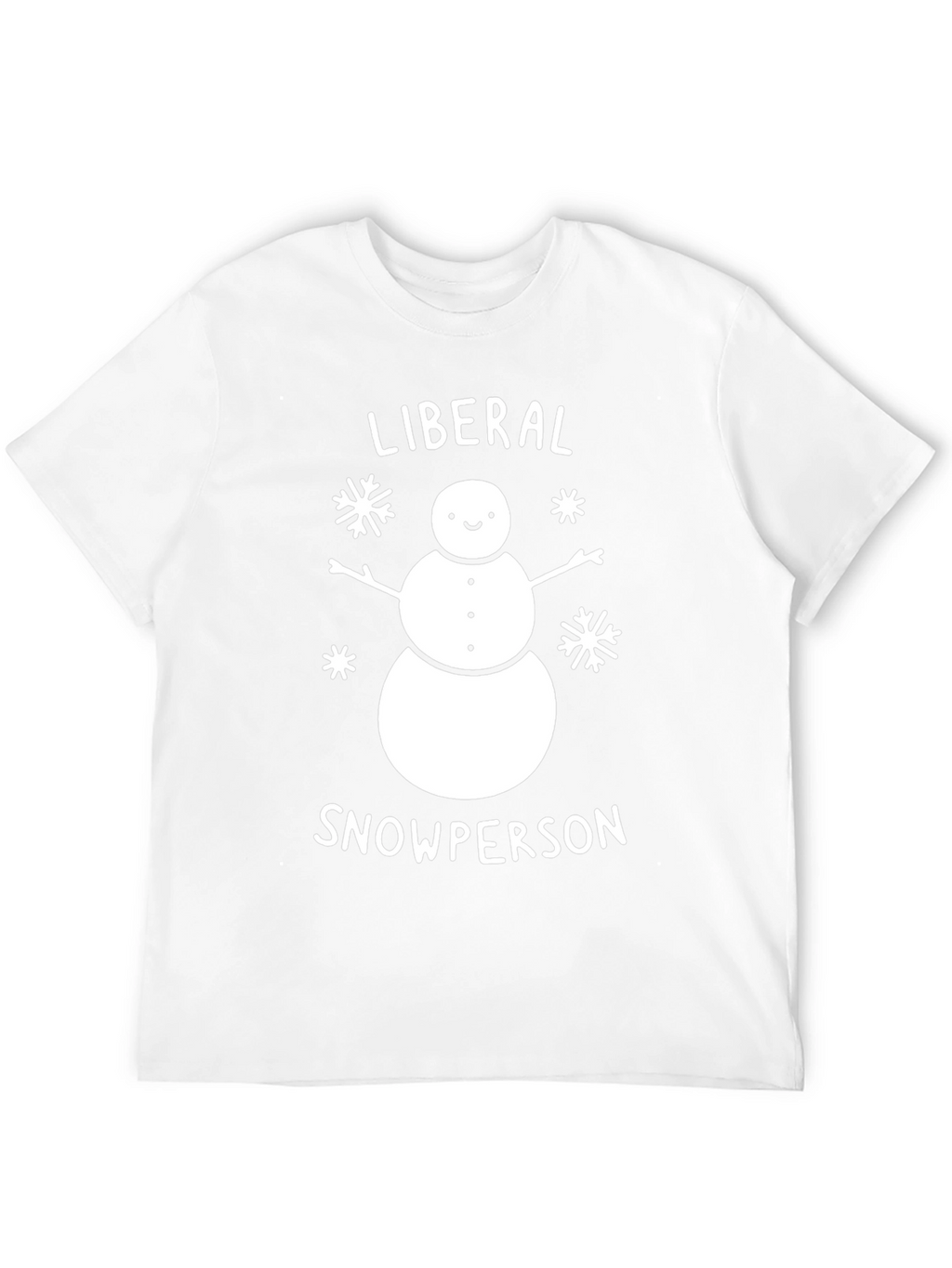 Liberal Snowperson Black Cotton Graphic Tee