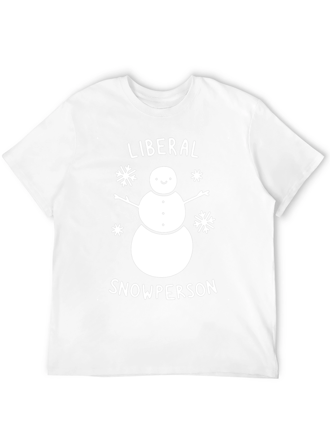 Liberal Snowperson Black Cotton Graphic Tee