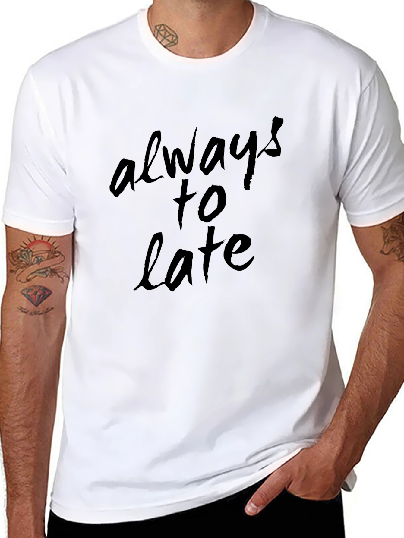 Always Too Late Graphic Black T-Shirt