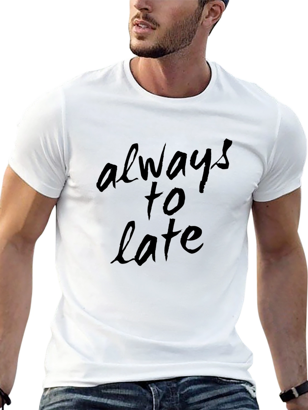 Always Too Late Graphic Black T-Shirt