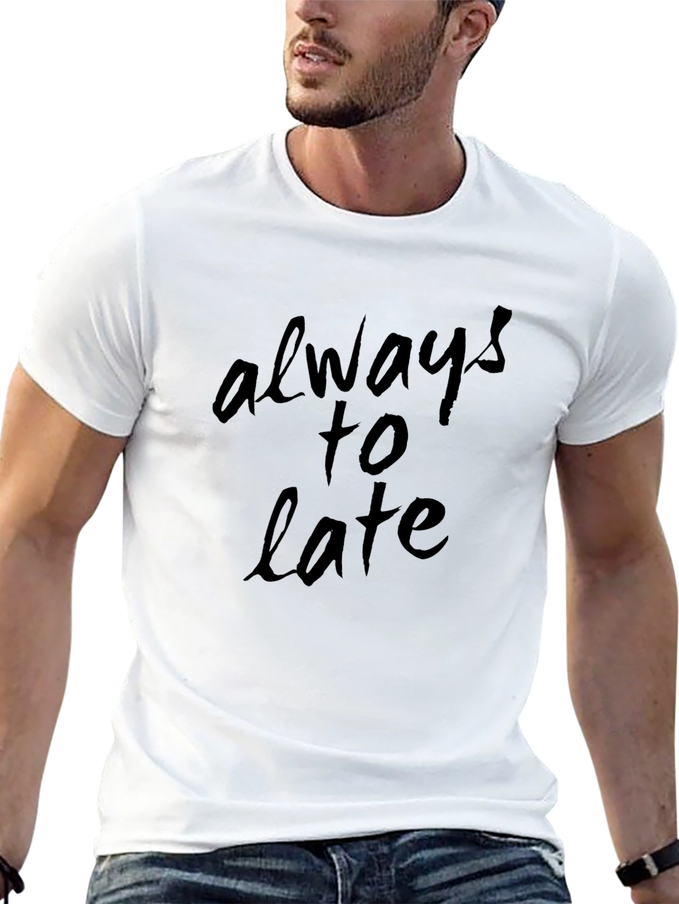 Always Too Late Graphic Black T-Shirt