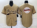 Men's San Diego Padres Tan Replica Player Jerseys Joint Edition