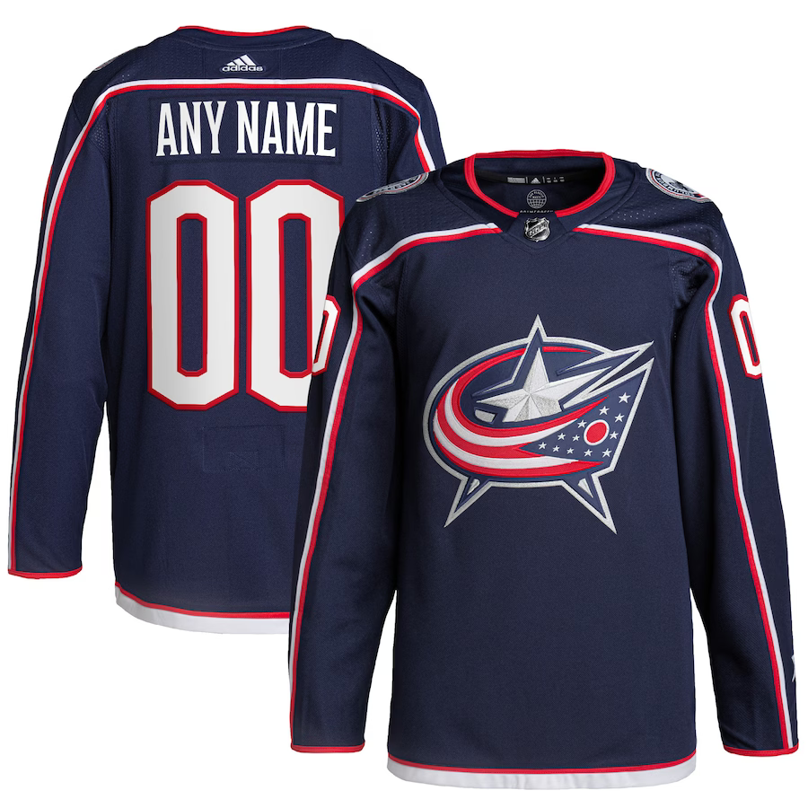 Men's Columbus Blue Jackets Navy Home Primegreen Authentic Custom Jerseys