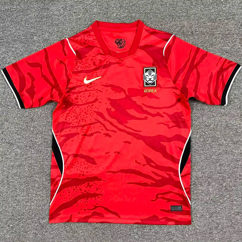 2026/27 South Korea Home Red Fans Soccer Jersey (Have Right Patch 有右臂章 白底黑字） Back