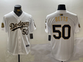 Men's Los Angeles Dodgers Mookie Betts White Game Player Jerseys