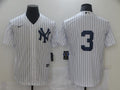 Men's New York Yankees Babe Ruth #3 White Home Replica Player Name Jerseys