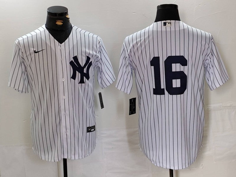 Men's New York Yankees Whitney Ford #16 White Replica Player Name Jerseys