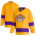Men's Los Angeles Kings Gold Team Classics Authentic Blank Jerseys