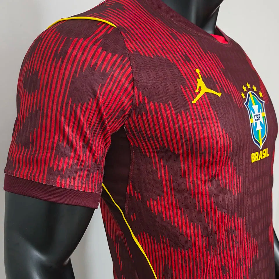 2026/27 Brazil Special Edition Red Player Version Soccer Jersey Detail 4