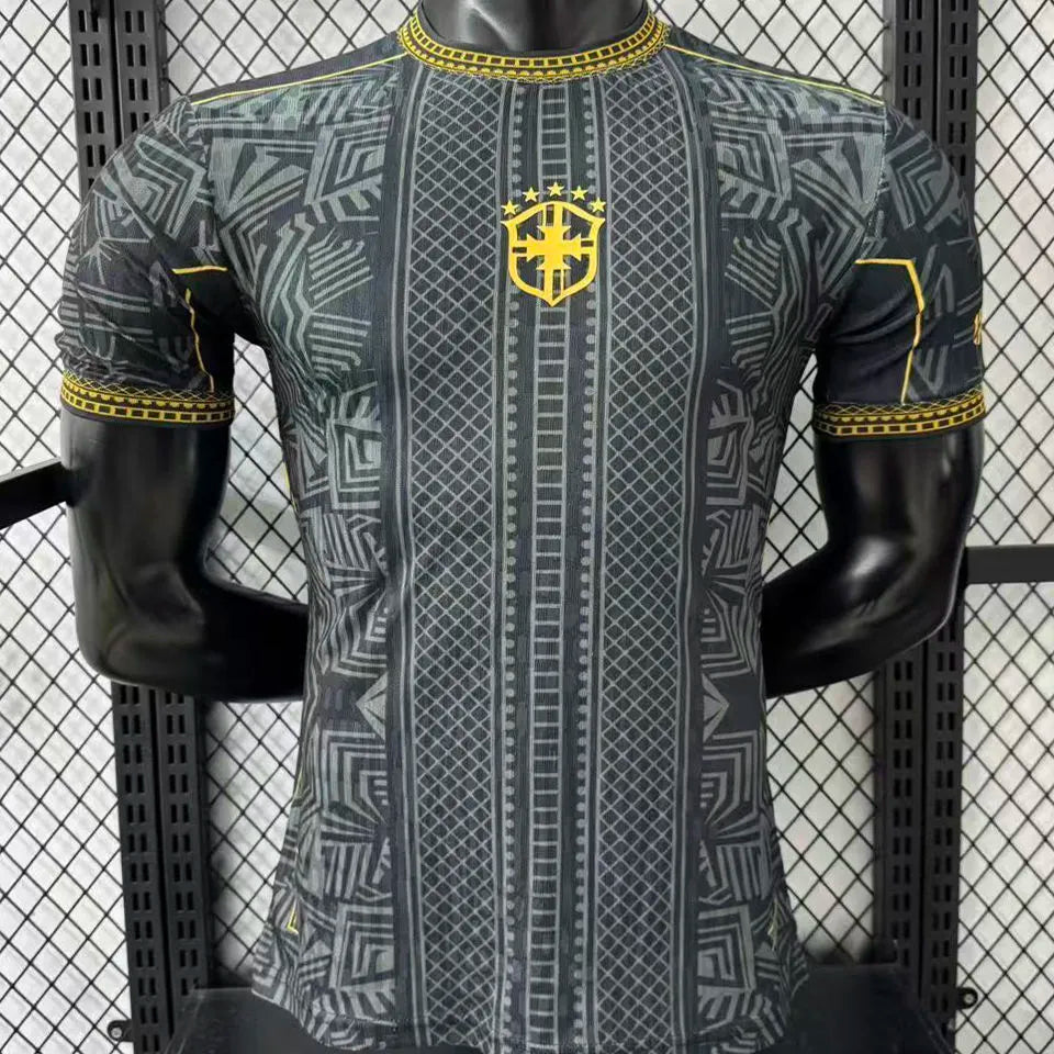 2026 Brazil Special Edition Black Player Version Soccer Jersey Front