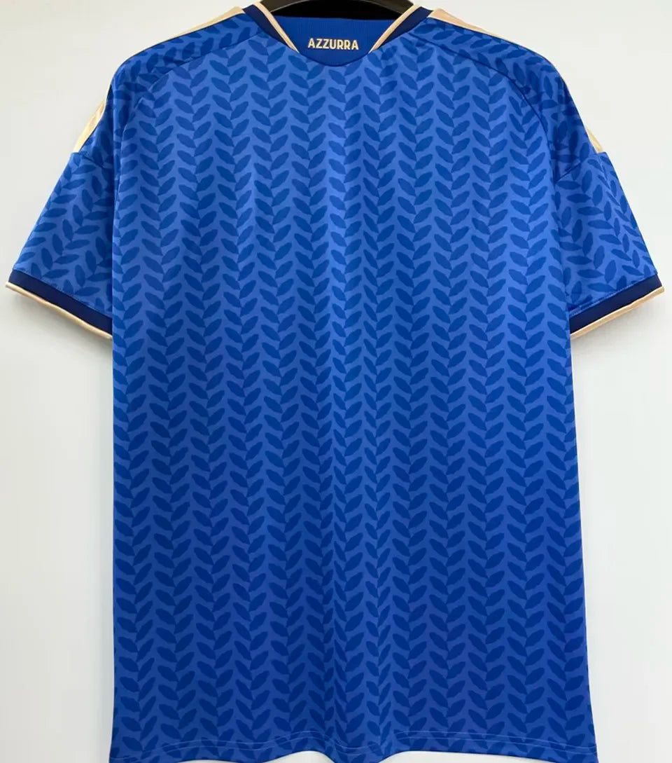 2026/27 Italy 1:1 Quality Home Blue Fans Soccer Jersey Detail 3