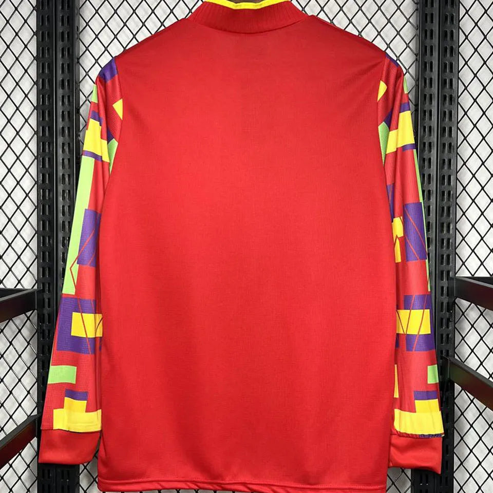 1996 England Goalkeeper Retro Long Sleeve Jersey Detail 3