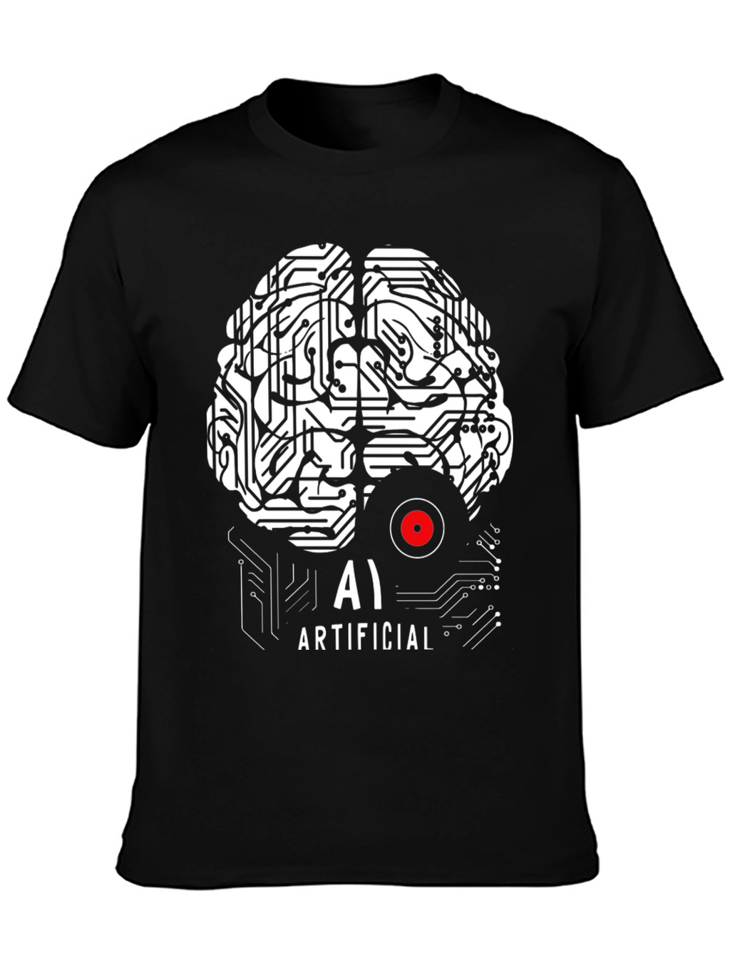 AI Brain T-Shirt - Artificial Intelligence Design