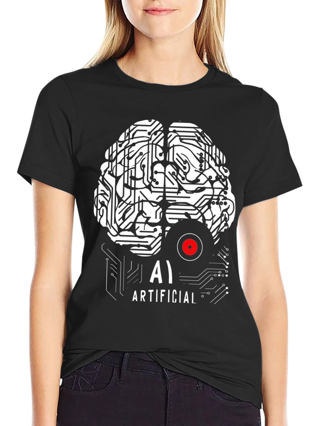 AI Brain T-Shirt - Artificial Intelligence Design