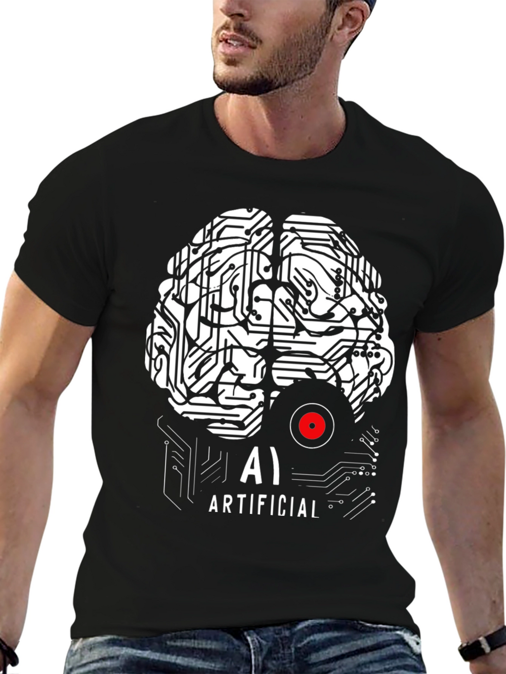 AI Brain T-Shirt - Artificial Intelligence Design