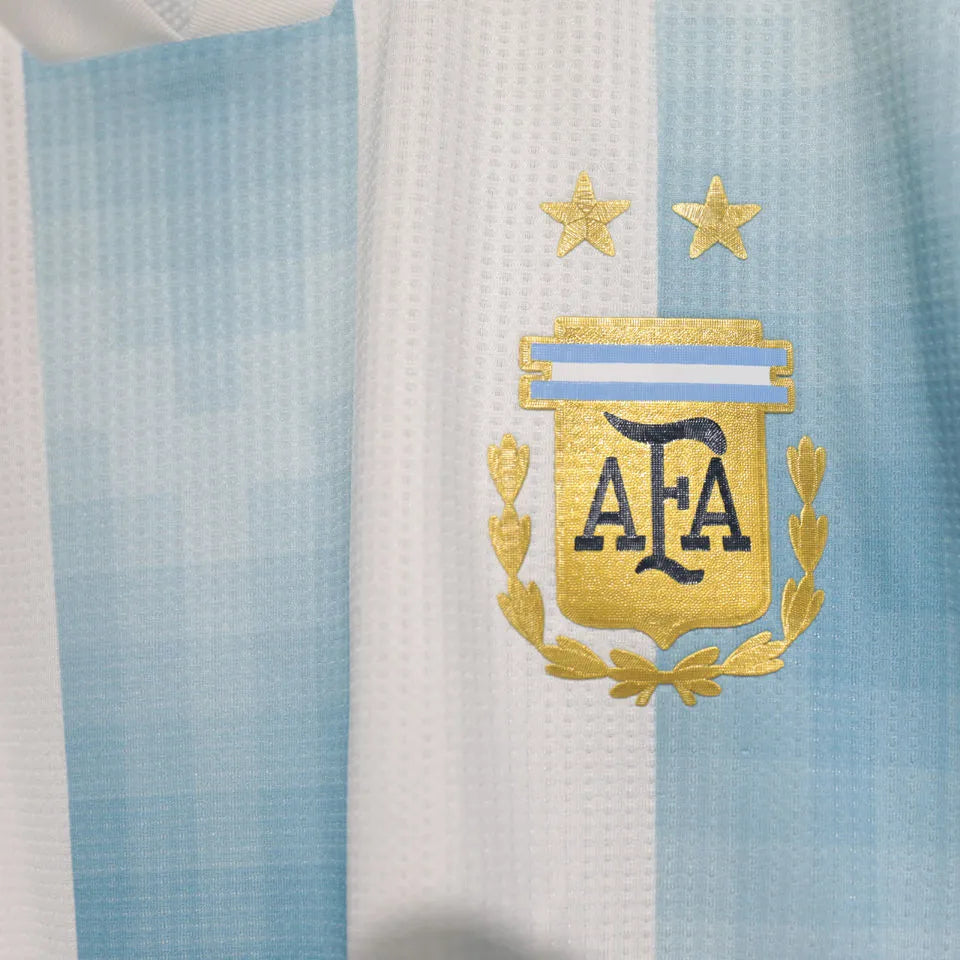 2018 Argentina Home Retro Player Version Soccer Jersey Detail 4