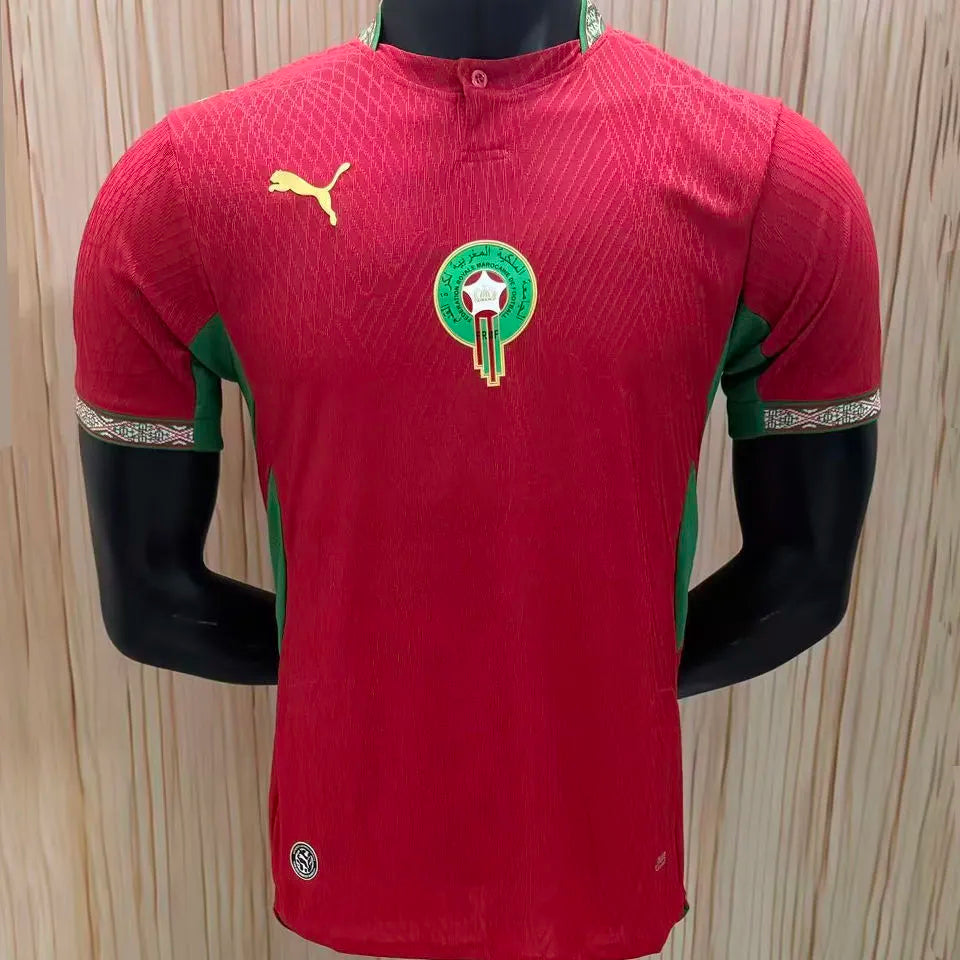 2026/27 Morocco Home Red Player Version Soccer Jersey Front
