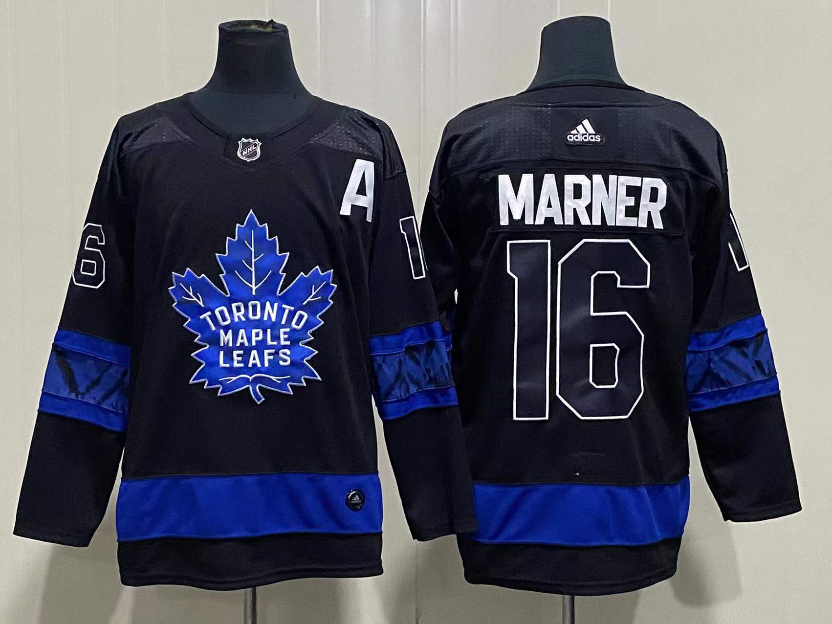 Men's Toronto Maple Leafs Mitch Marner #16 Black Player Game Jerseys