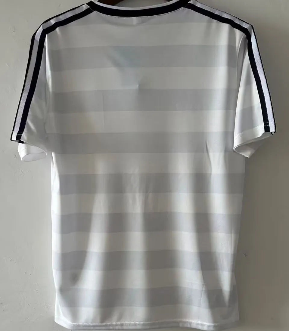 1984 Germany Home White Retro Soccer Jersey Back