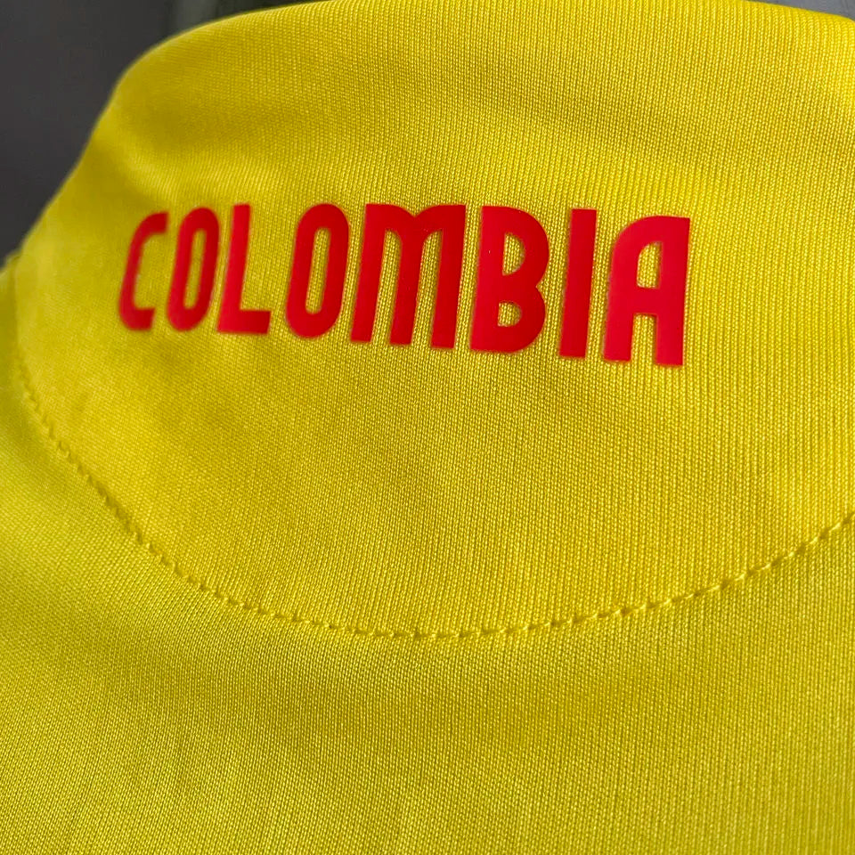 2024/25 Colombia Home Yellow Player Version Soccer Jersey Detail 2