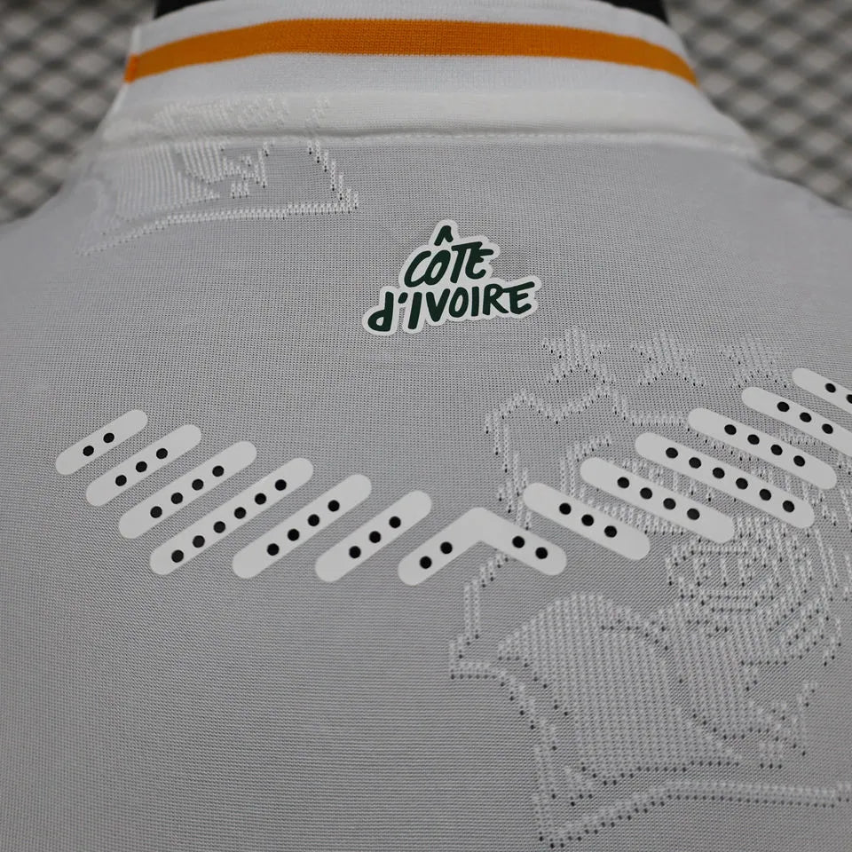 2025 Ivory Coast Special Edition White Player Version Jersey Detail 2